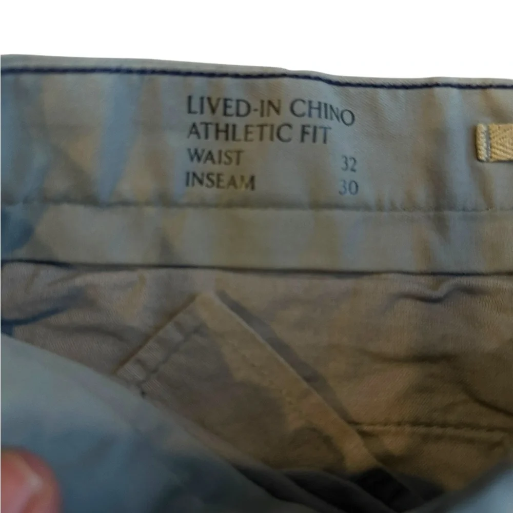 Banana Republic Men’s Lived-In Chino Athletic Fit Pants Gray Size 32